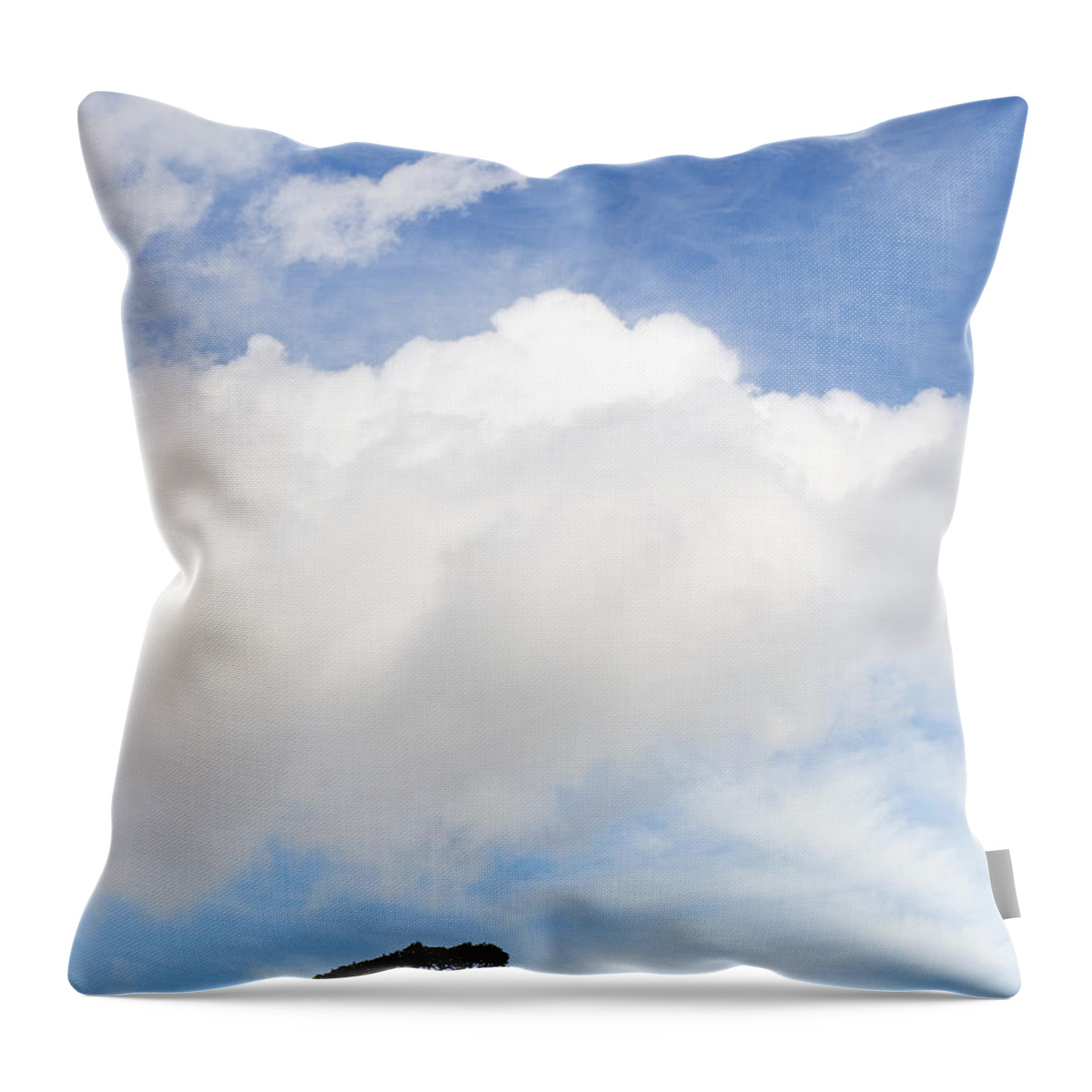 Landscape Throw Pillow featuring the photograph One Tree Hill by Mal Bray