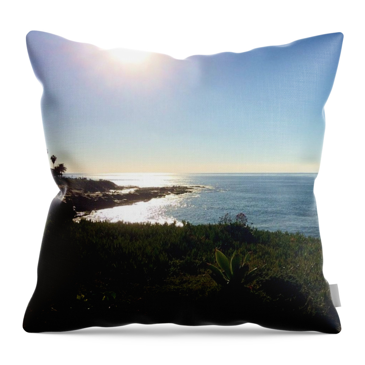 La Jolla Throw Pillow featuring the photograph La Jolla Cove by Lele S