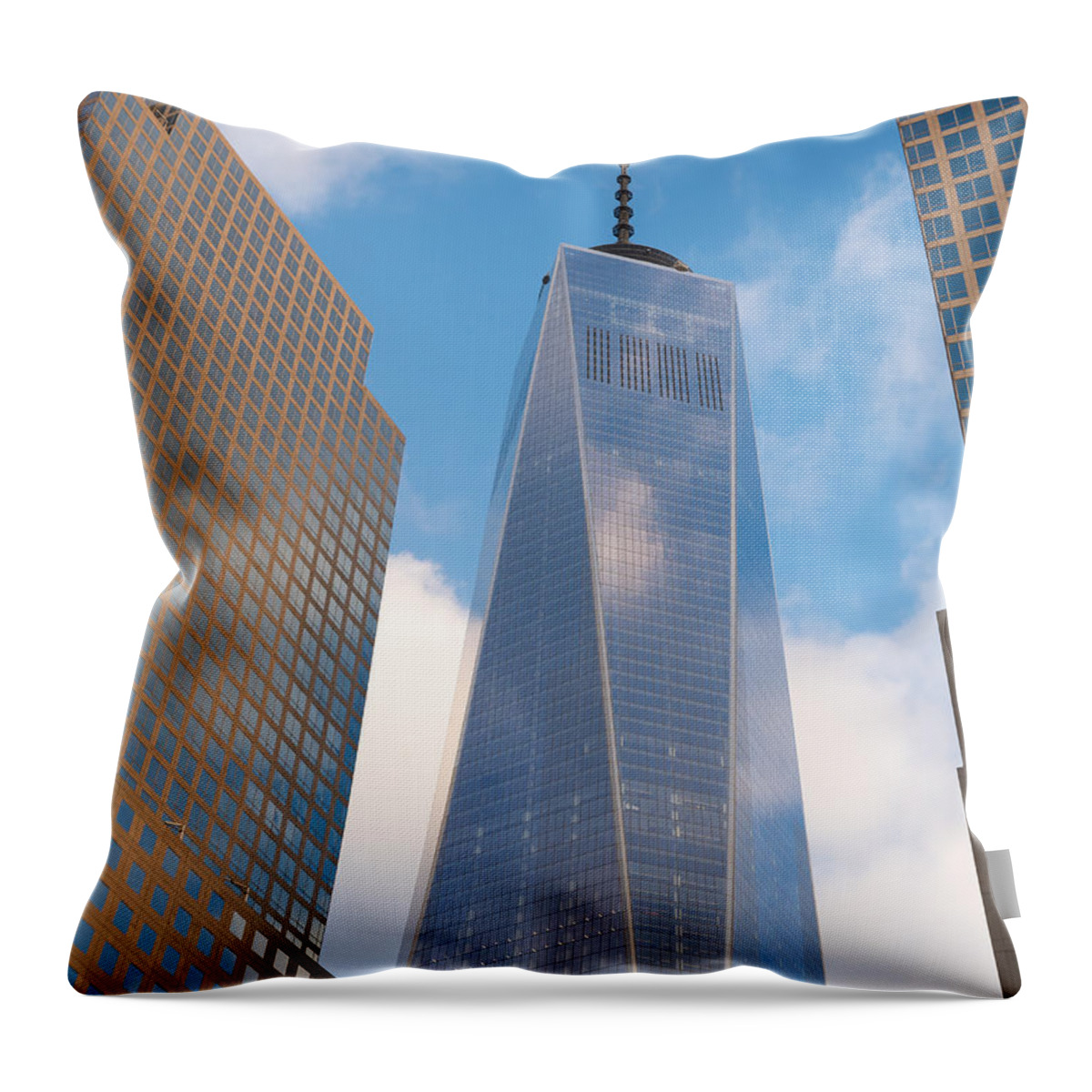 Clarence Holmes Throw Pillow featuring the photograph One World Trade Center I by Clarence Holmes