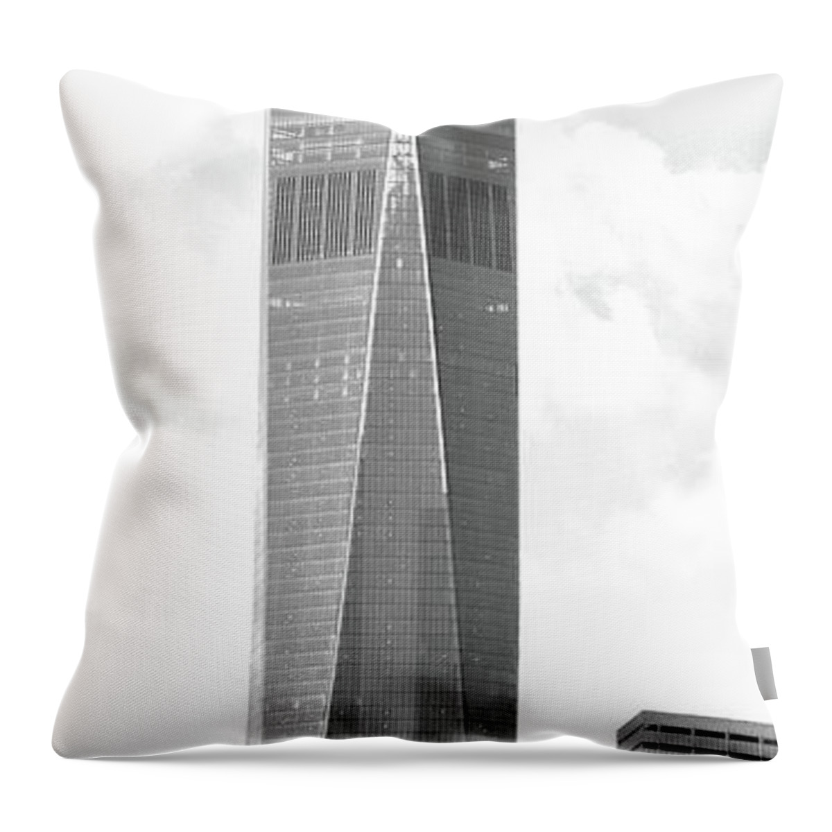 One World Trade Center Throw Pillow featuring the photograph One World Trade Center by Mitch Cat