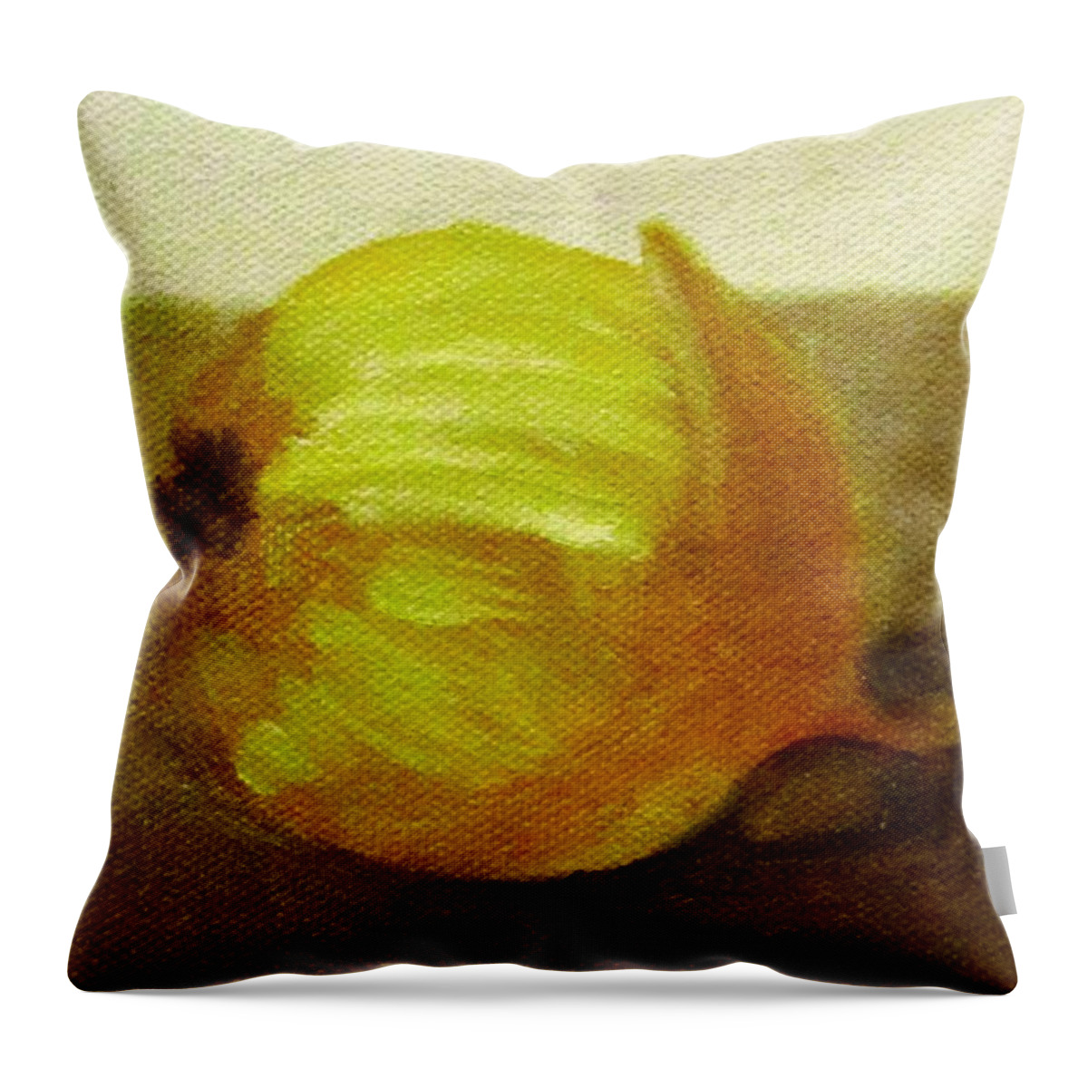 Onion Throw Pillow featuring the painting Onion by Patricia Cleasby