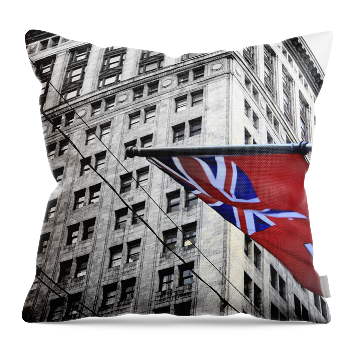 Ontario Throw Pillow featuring the photograph Ontario Flag by Valentino Visentini