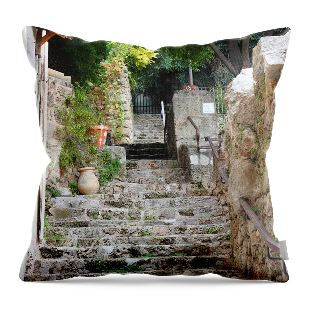 Steps Throw Pillow featuring the photograph Onwards and Upwards by Richard Patmore