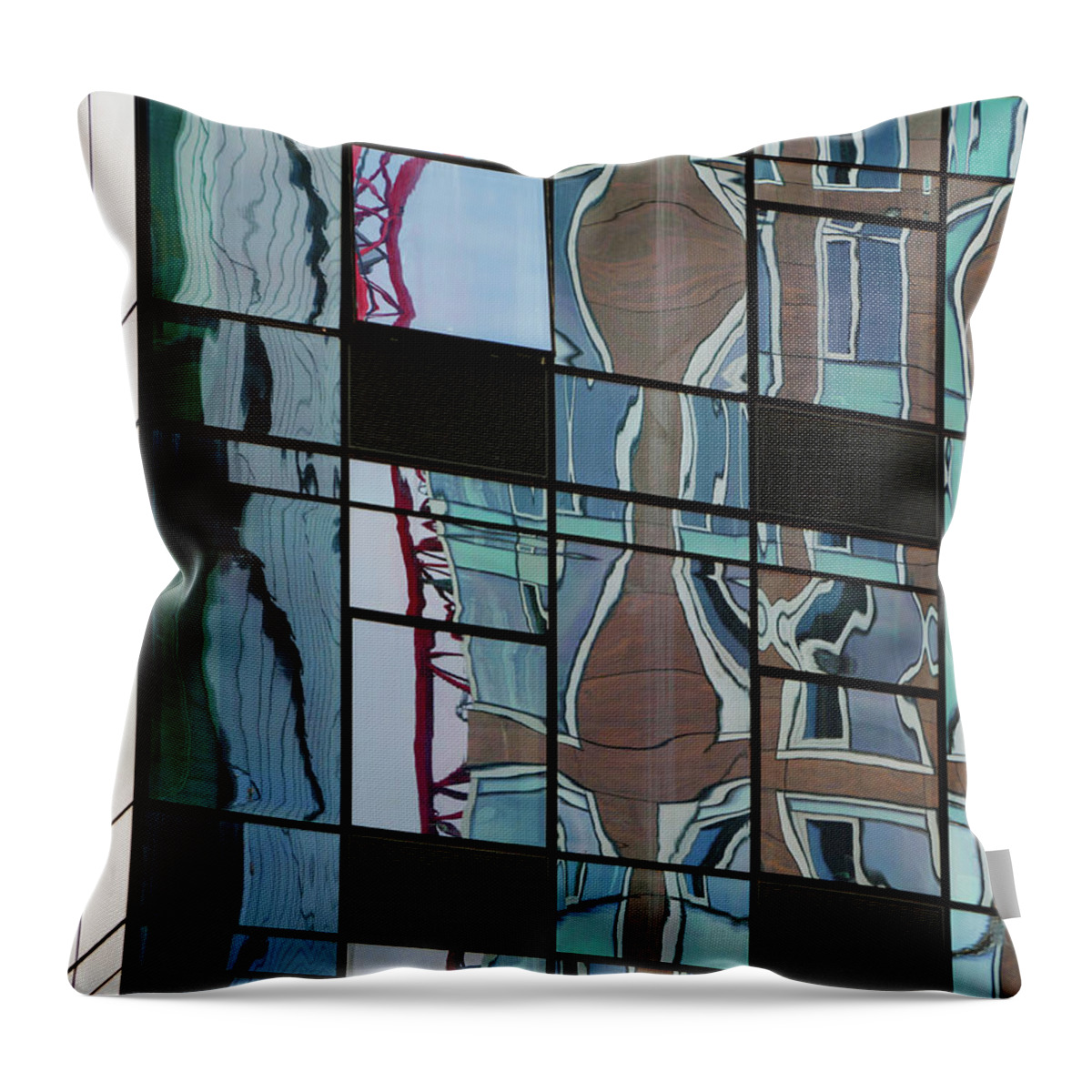 Manhattan Throw Pillow featuring the photograph Op Art Windows I by Marianne Campolongo