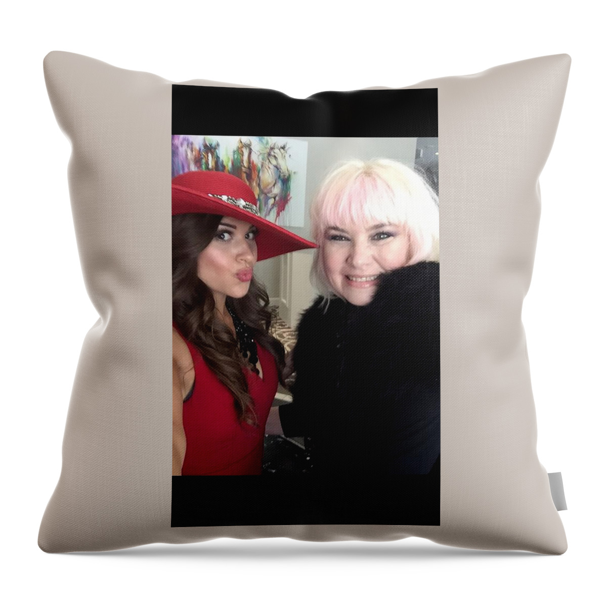 Race Track Throw Pillow featuring the photograph Opening Day by Heather Roddy