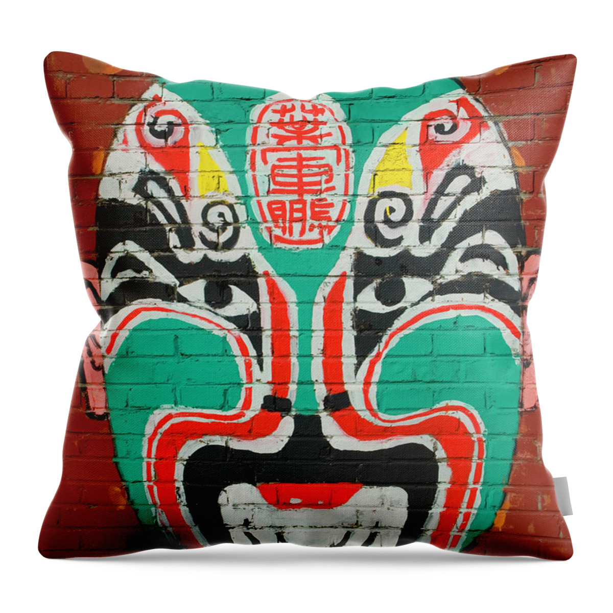  Throw Pillow featuring the photograph Opera Mask by R Thomas Berner