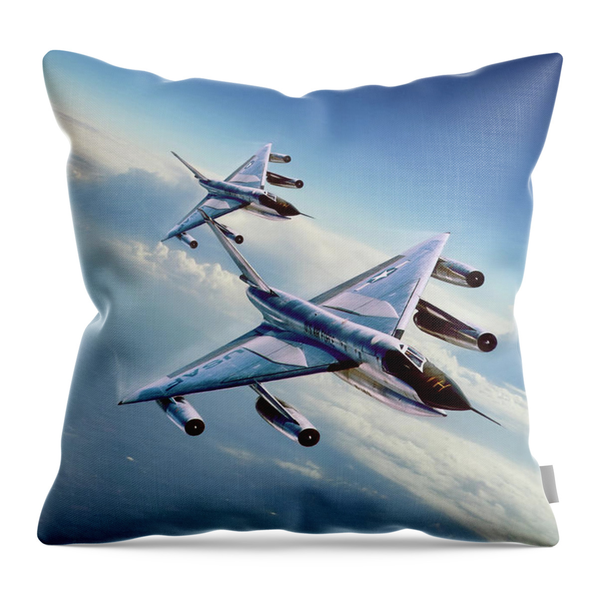 Aviation Throw Pillow featuring the digital art Operation Heat Rise by Peter Chilelli