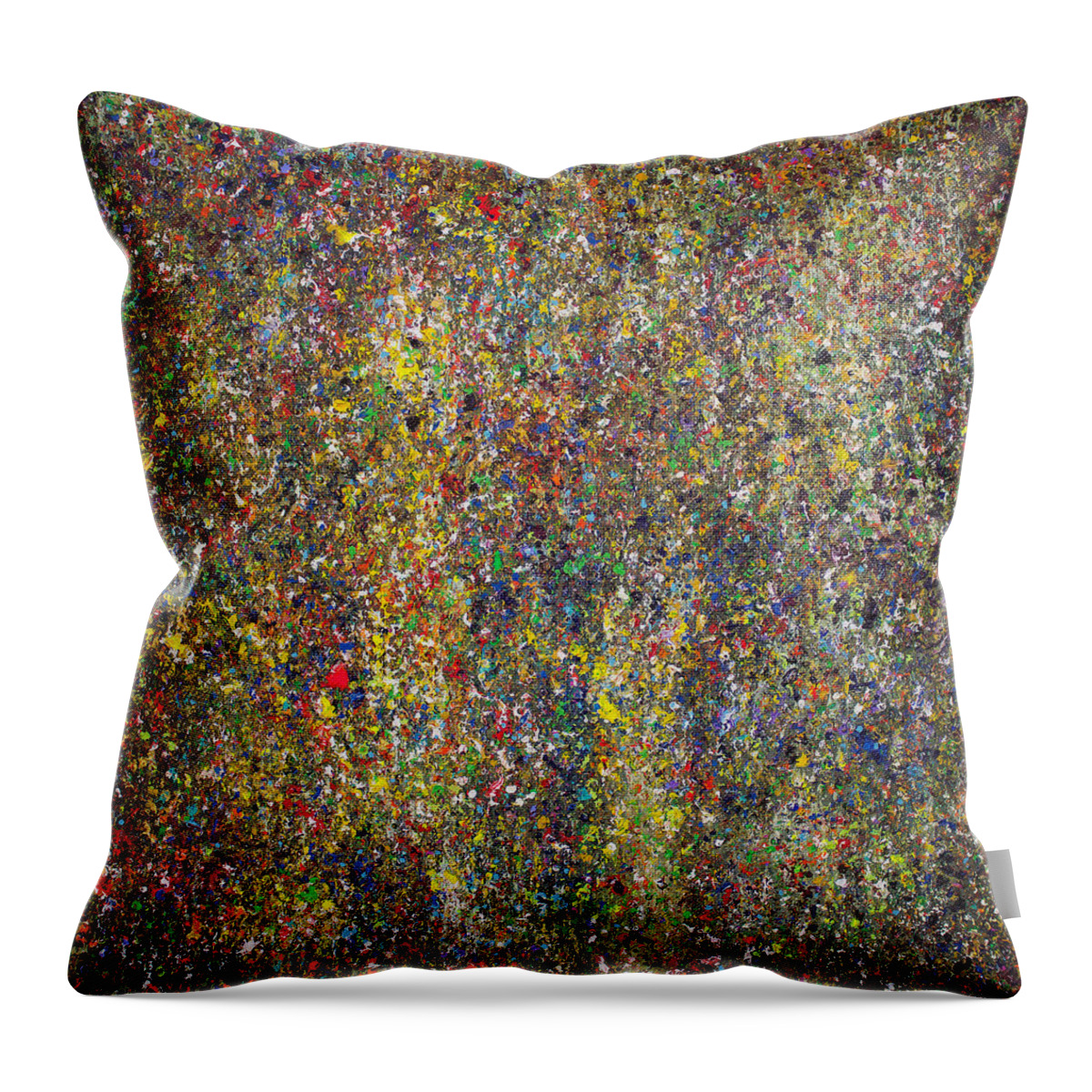 Derek Kaplan Art Throw Pillow featuring the painting Opt.34.15 ONLY A DREAM by Derek Kaplan