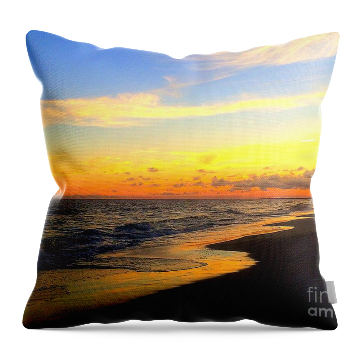 Art Throw Pillow featuring the photograph Orange Glow Sunset by Shelia Kempf