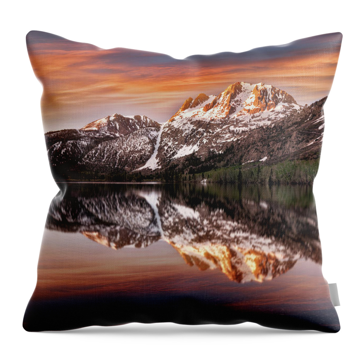 Sunrise Throw Pillow featuring the photograph Orange Relections by Nicki Frates