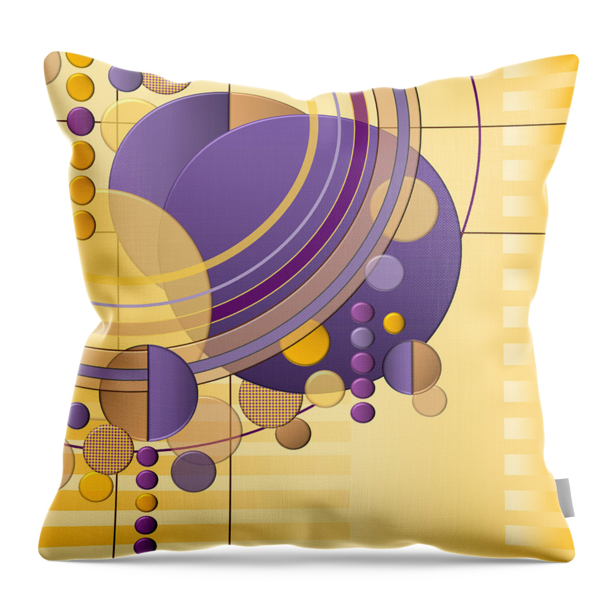 Art Deco Throw Pillow featuring the digital art Orbital by Tara Hutton