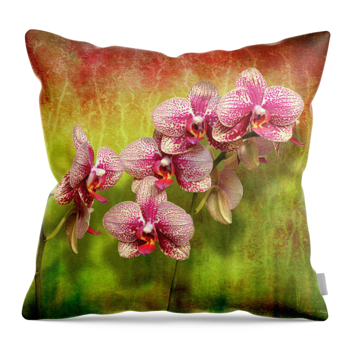 Phal Throw Pillow featuring the photograph Orchid - Phalaenopsis - Simply a delight by Mike Savad