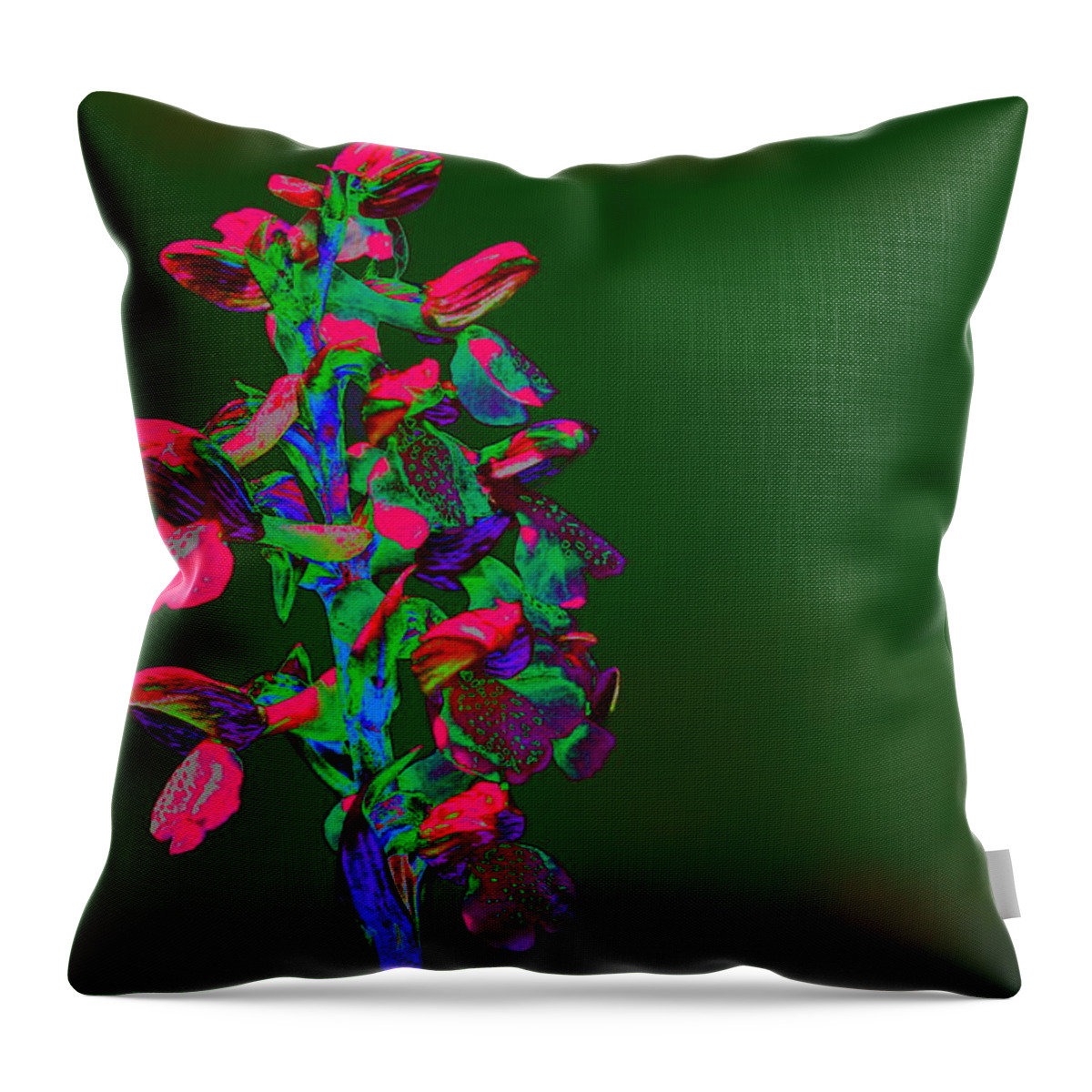 Flowers Throw Pillow featuring the photograph Orchid by Richard Patmore