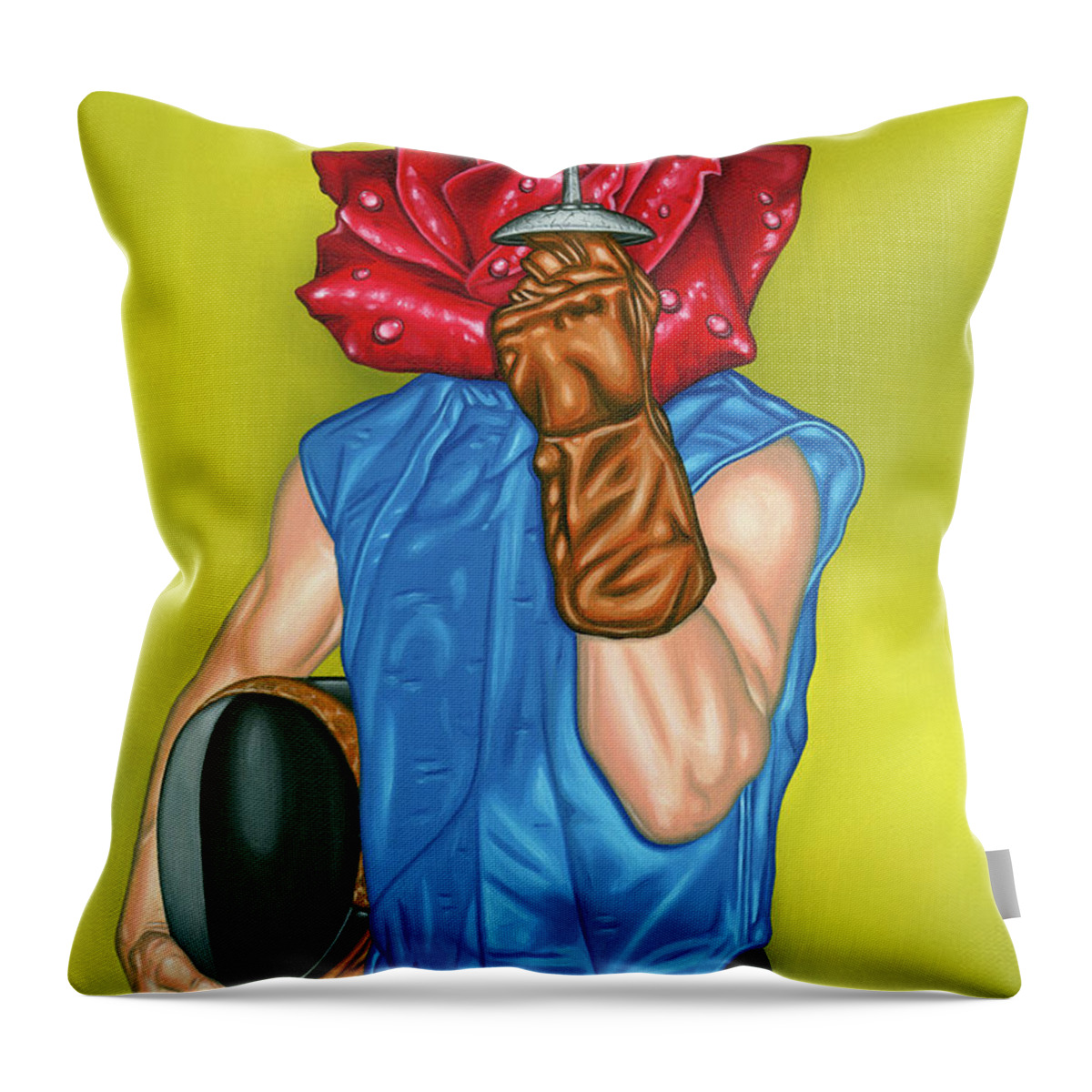  Throw Pillow featuring the painting Order of the Rose by Paxton Mobley