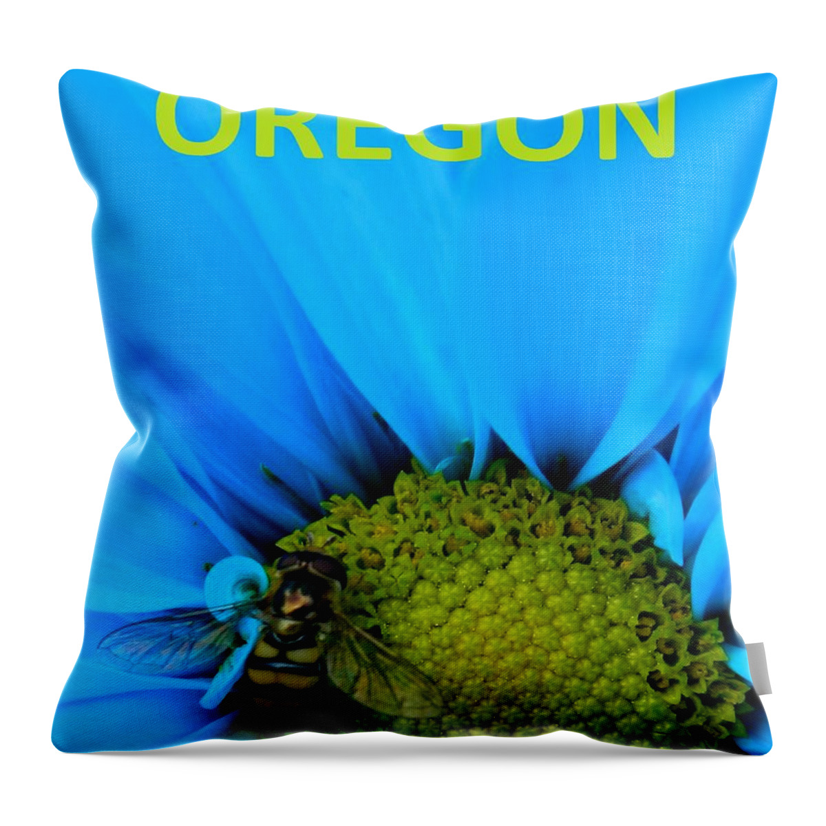 Oregon Throw Pillow featuring the photograph Oregon Bee by Gallery Of Hope 