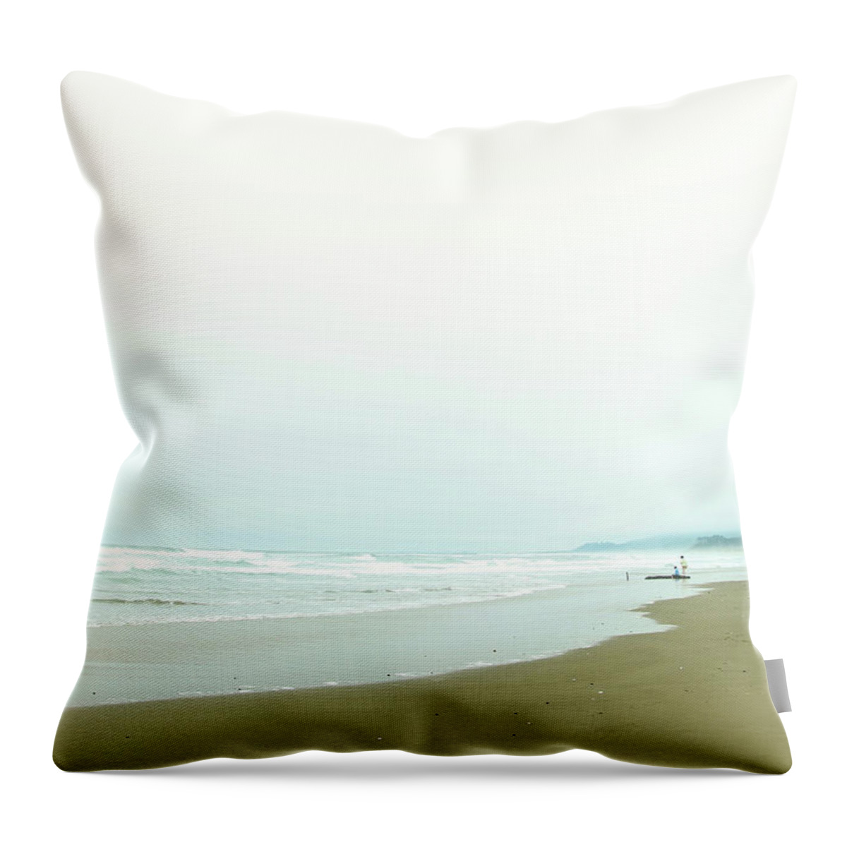 Oregon Coast Throw Pillow featuring the photograph Oregon Coast Minimal by Aashish Vaidya
