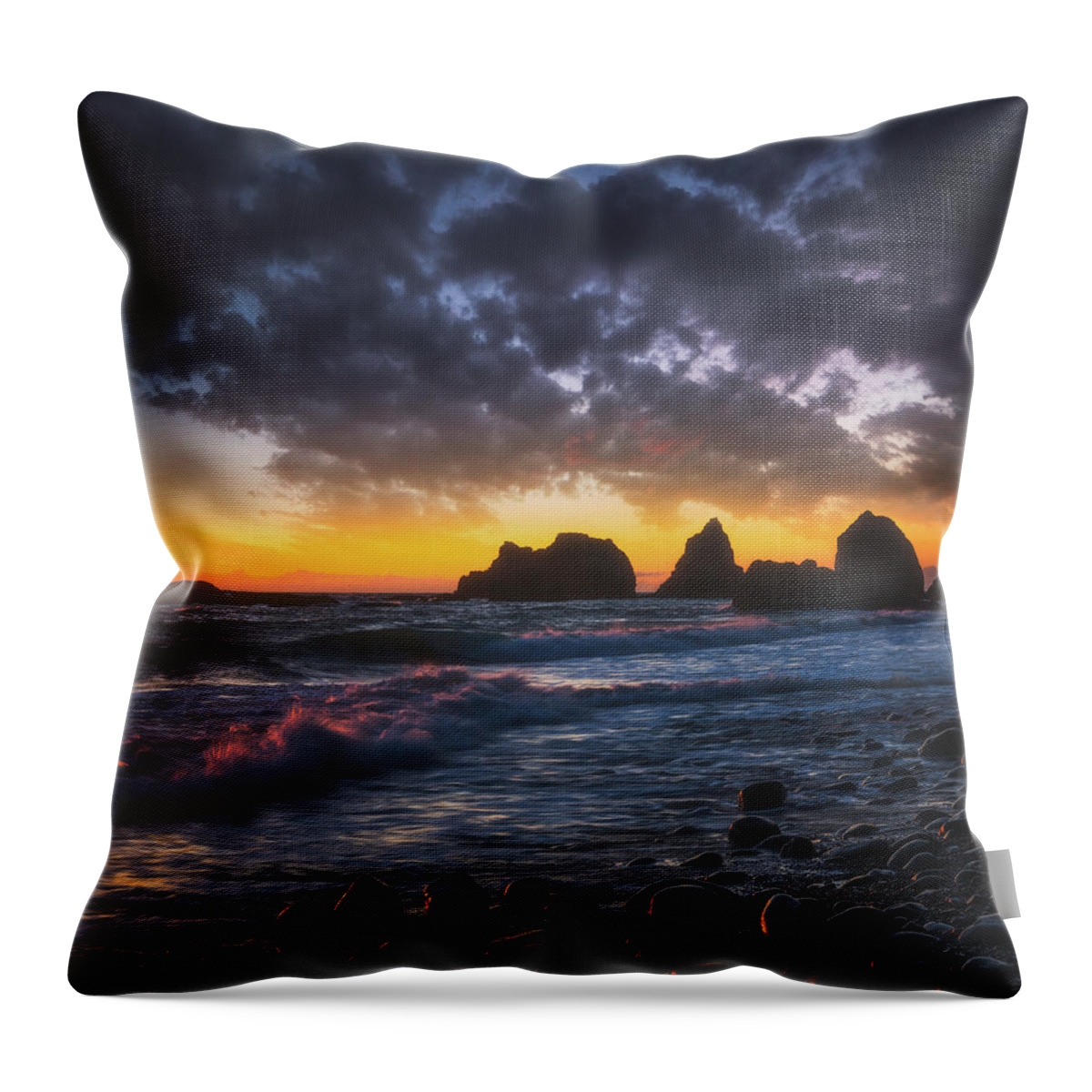  Throw Pillow featuring the photograph Oregon Souls by Darren White