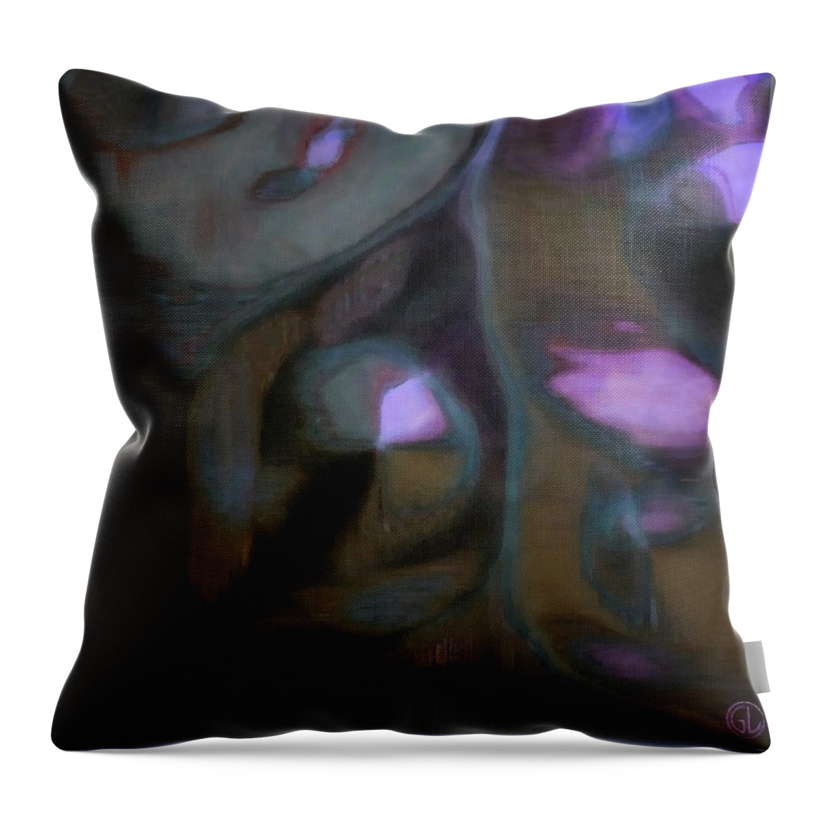 Abstract Throw Pillow featuring the digital art Organic abstract by Gun Legler