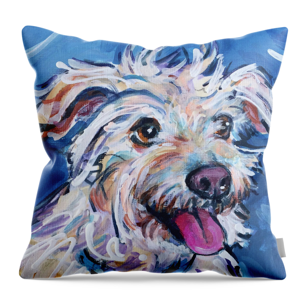  Throw Pillow featuring the painting Osita by Judy Rogan