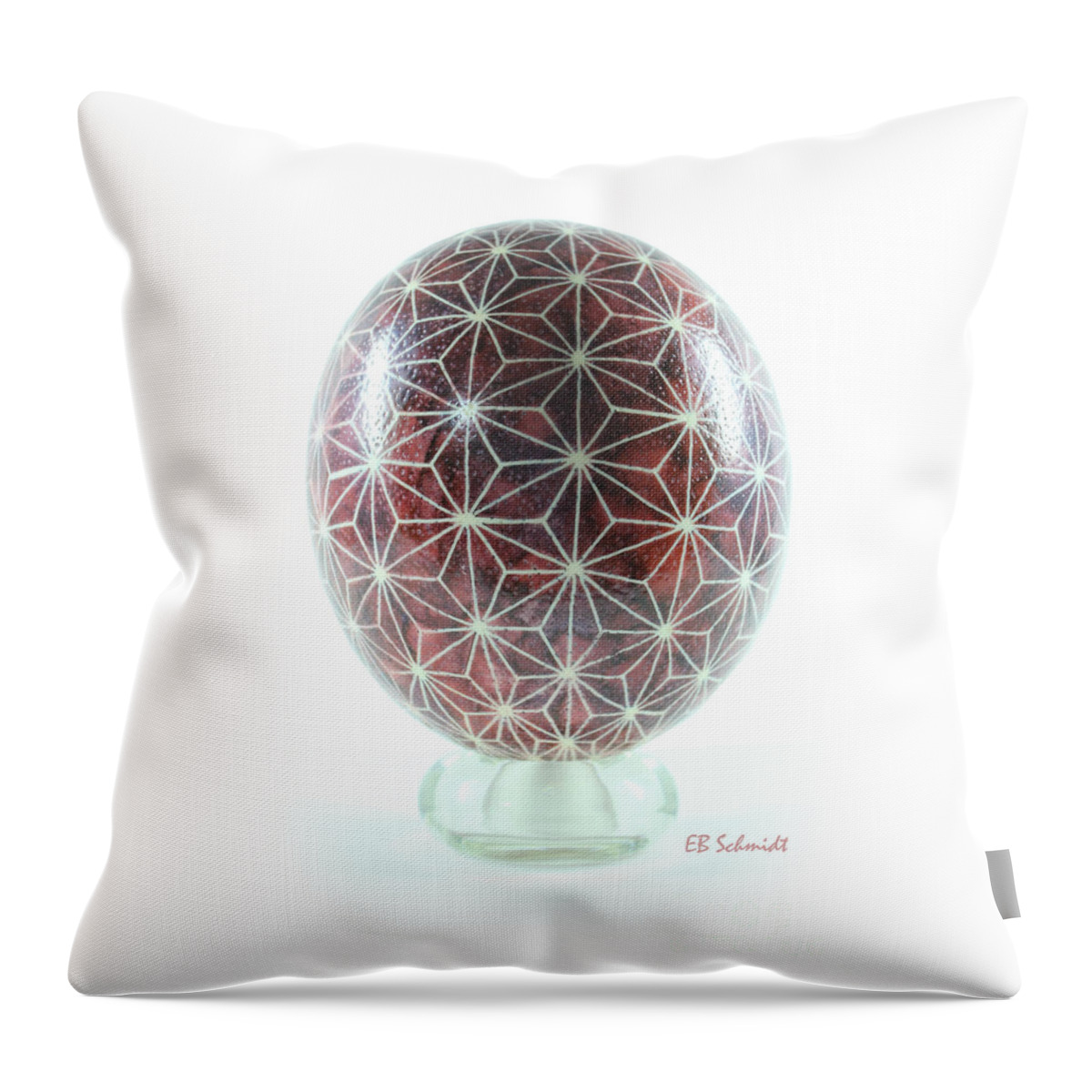 Chinese Star Throw Pillow featuring the photograph Ostrich Egg OD001 by E B Schmidt