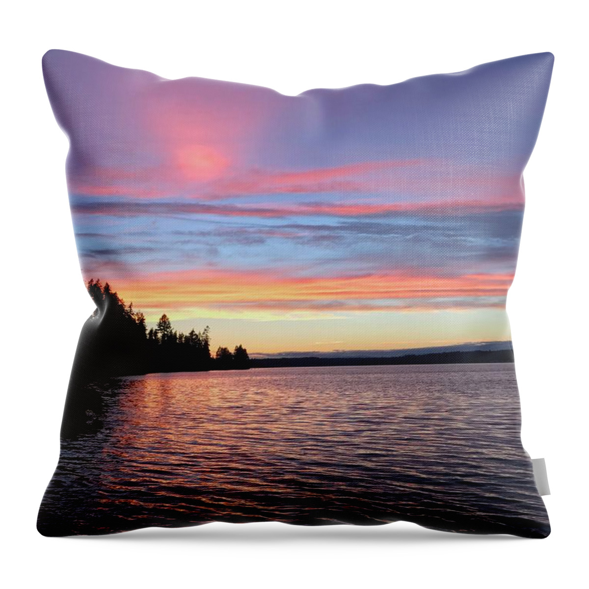 Photography Throw Pillow featuring the photograph Otso Point Sunset by Sean Griffin