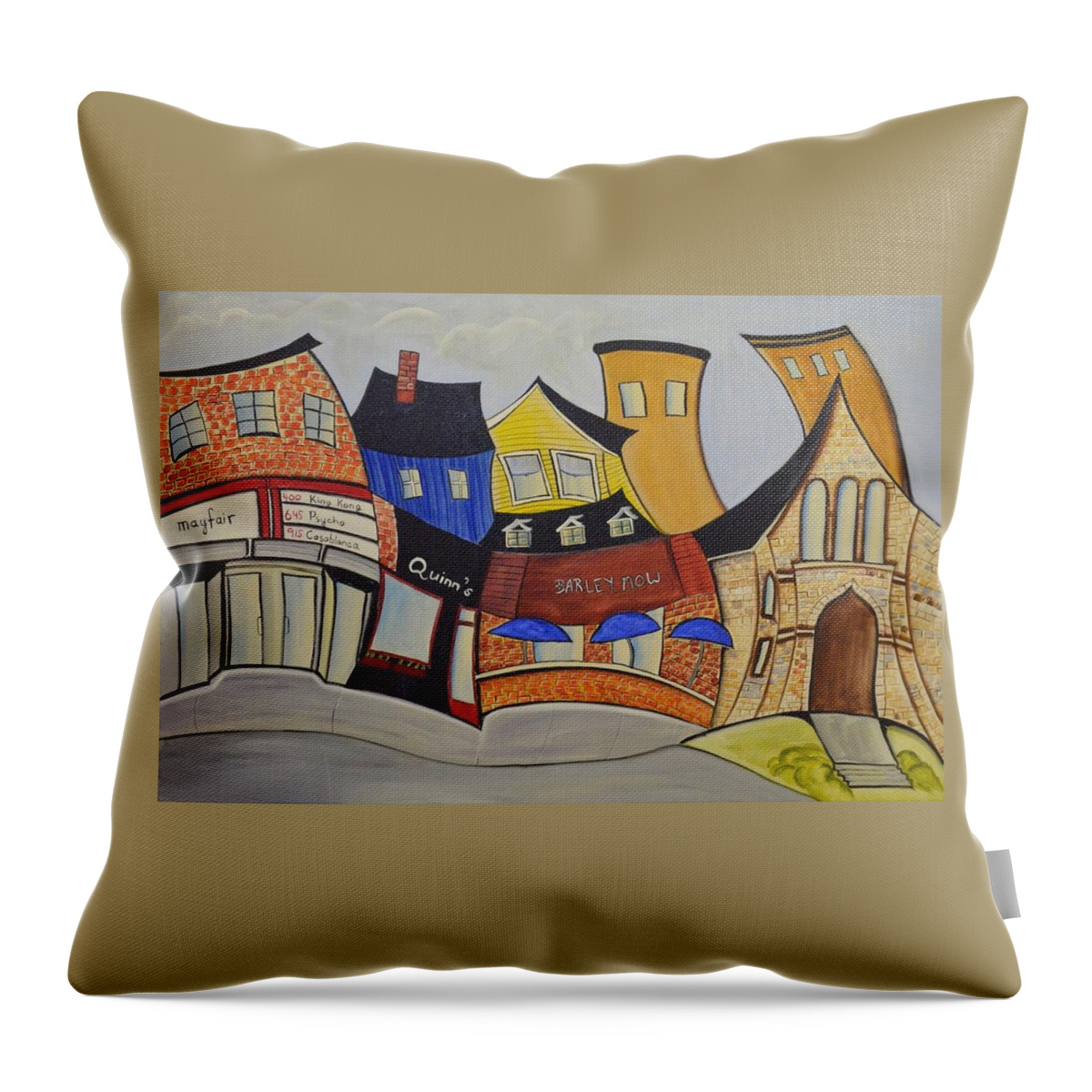 Abstract Throw Pillow featuring the painting Ottawa South by Heather Lovat-Fraser