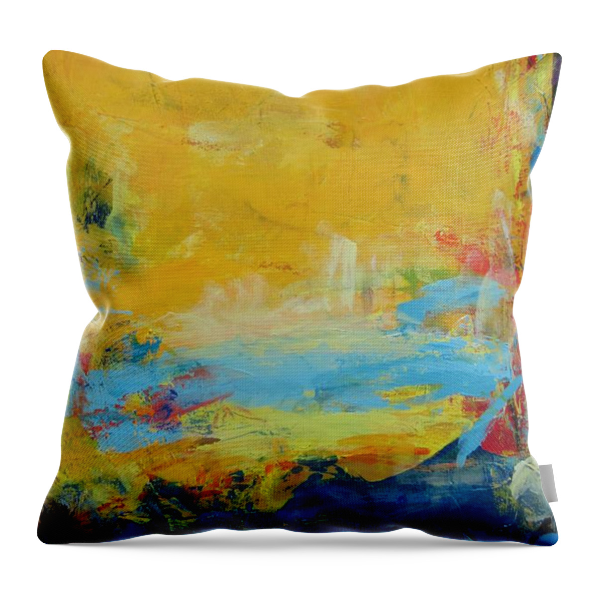 Art Throw Pillow featuring the painting Oui by Francine Ethier