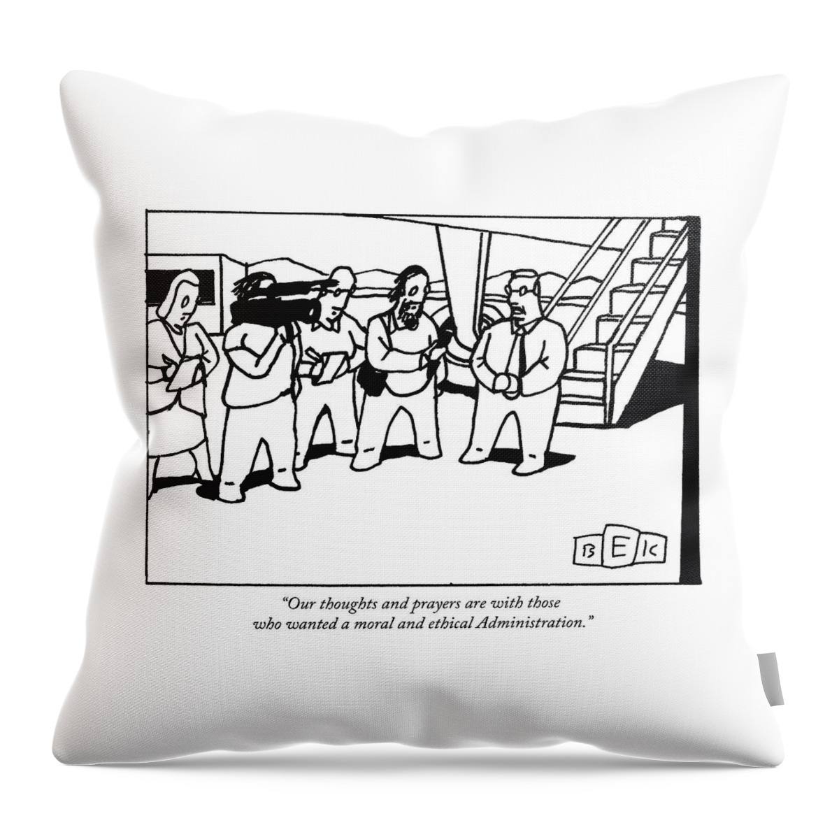 Our Thoughts And Prayers Throw Pillow