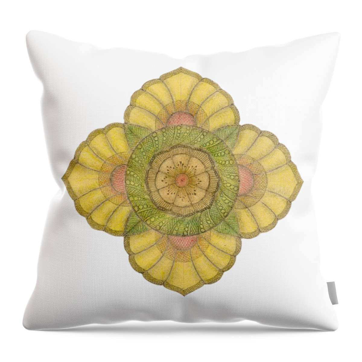 J Alexander Throw Pillow featuring the drawing Ouroboros ja083 by Dar Freeland