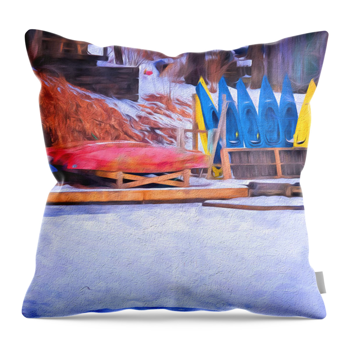 Brattleboro Retreat Meadows Throw Pillow featuring the photograph Out For The Winter by Tom Singleton