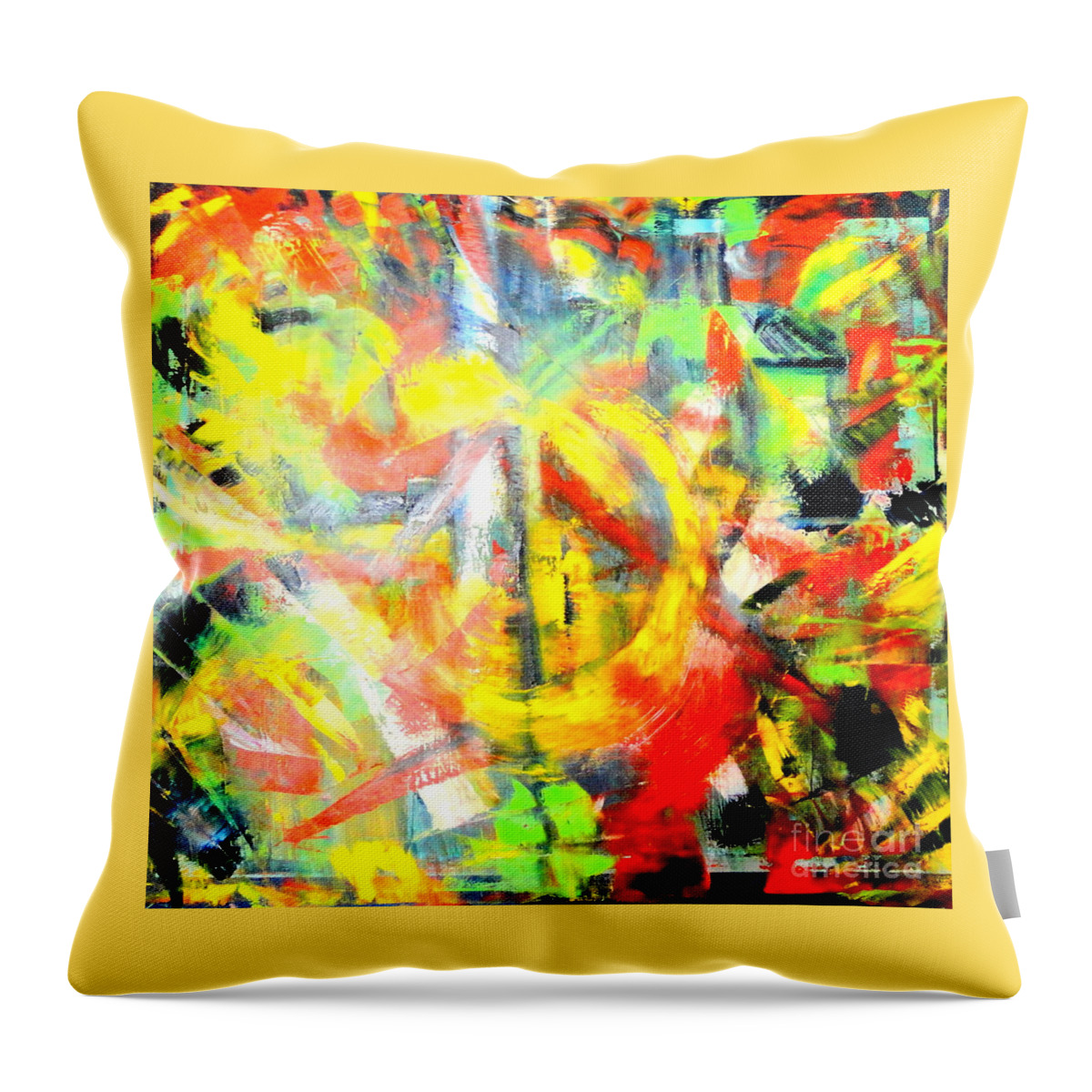 Out Of Order Throw Pillow featuring the painting Out Of Order by Dagmar Helbig