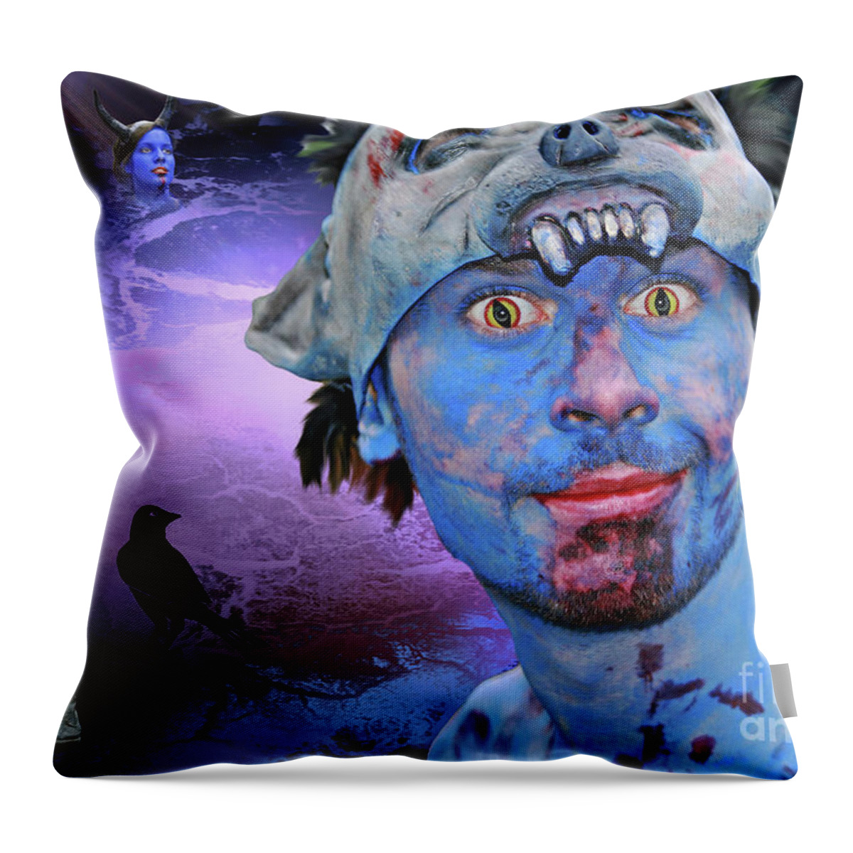 Halloween Throw Pillow featuring the digital art Out of the Twilight by Gabriele Pomykaj