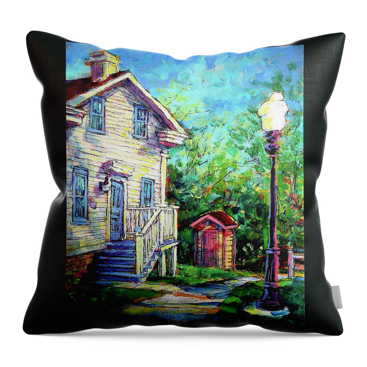 Painting Throw Pillow featuring the painting Outback by Les Leffingwell
