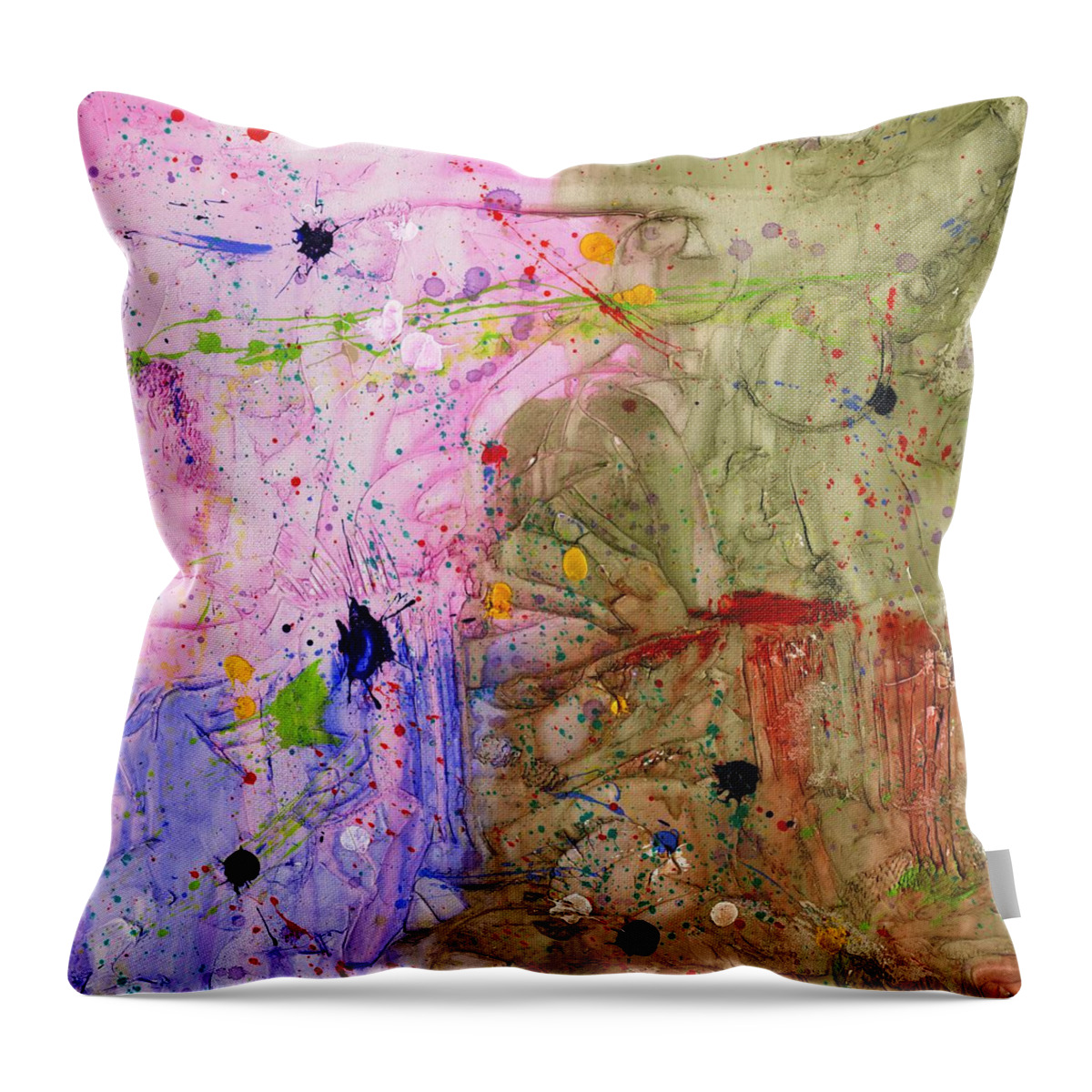 Edge Throw Pillow featuring the painting Outpost by Phil Strang