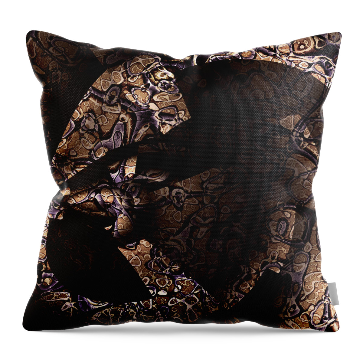 Vic Eberly Throw Pillow featuring the digital art Outside In by Vic Eberly
