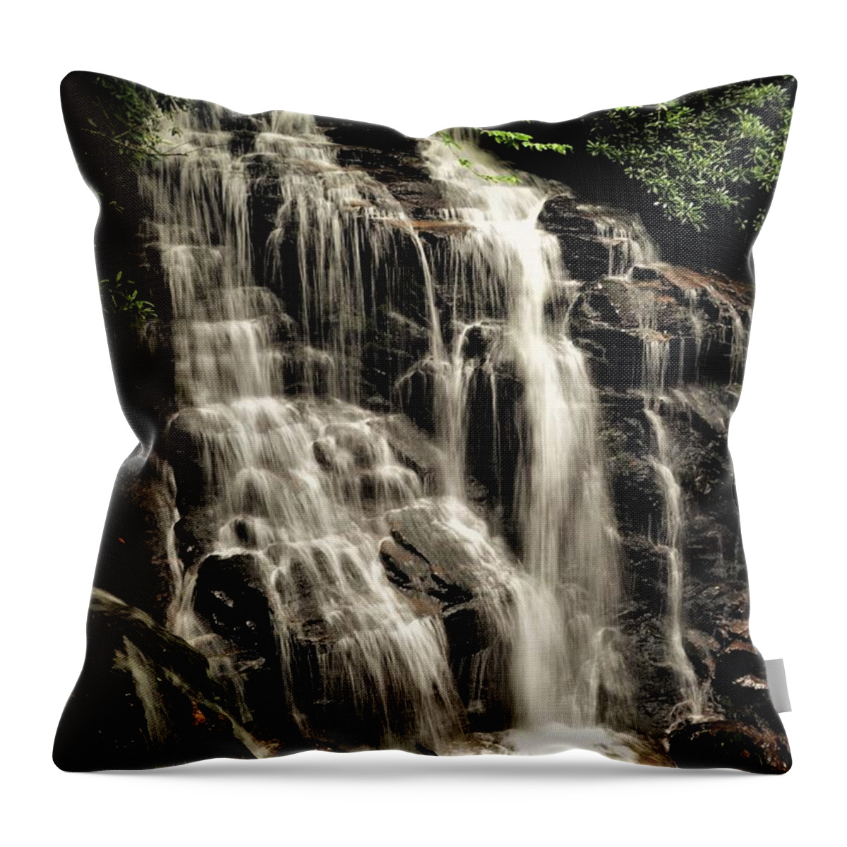 Waterfall Throw Pillow featuring the photograph Outstanding Afternoon by Chuck Brown