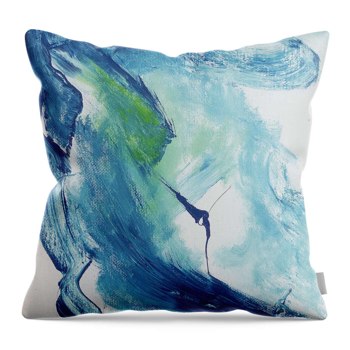 Over Throw Pillow featuring the painting Over The Edge 270 by Joe Loffredo