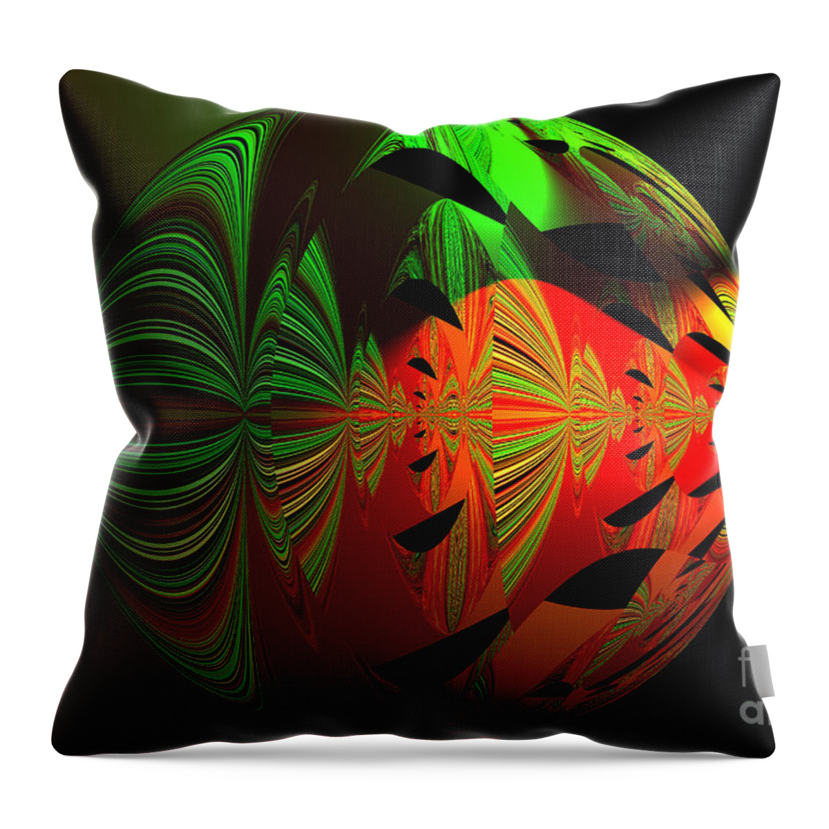 Art Throw Pillow featuring the photograph Art green, red, black by Oksana Semenchenko