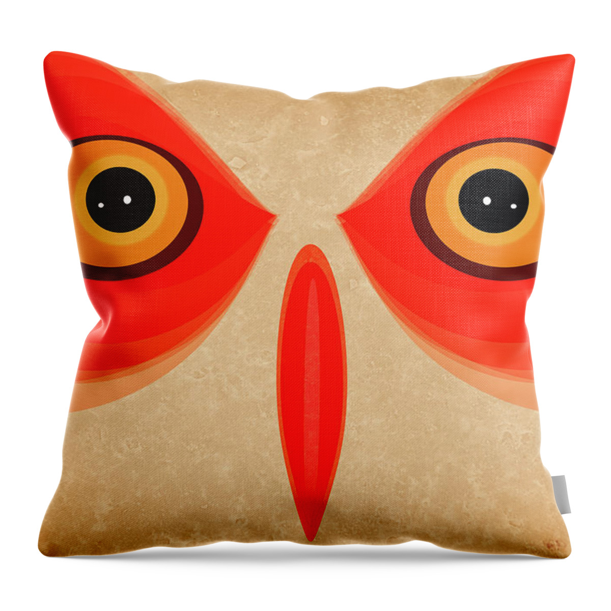 Owl Throw Pillow featuring the painting Owl by Johan Lilja