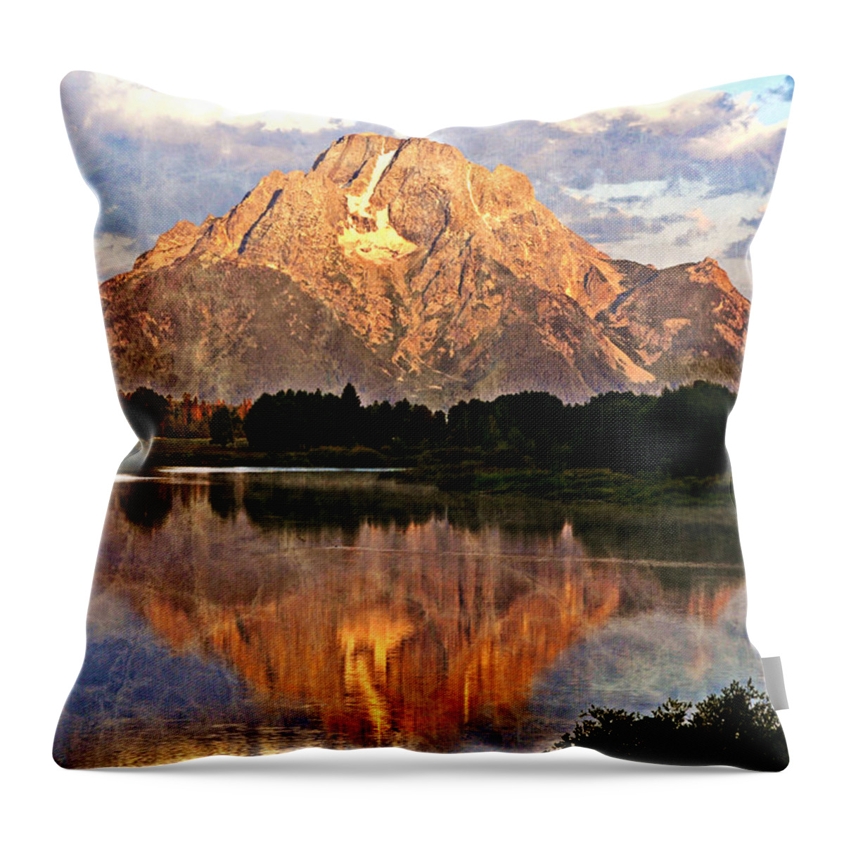 Grand Teton National Park Throw Pillow featuring the photograph Oxbow Bend by Marty Koch