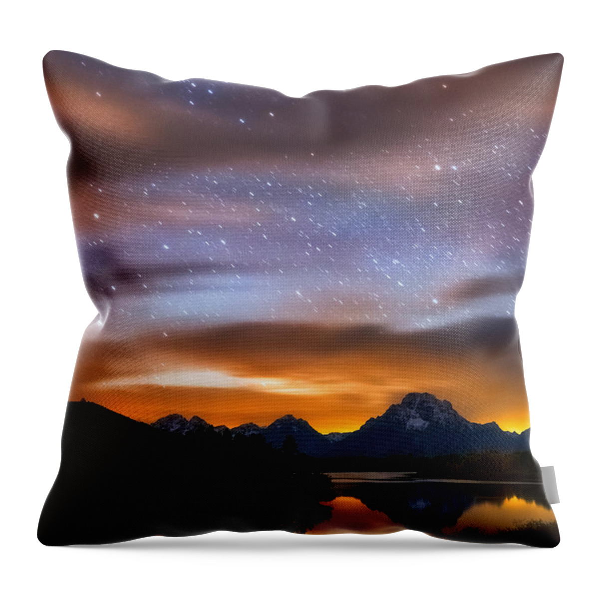 Starry Nights Throw Pillow featuring the photograph Oxbow Dreams by Darren White
