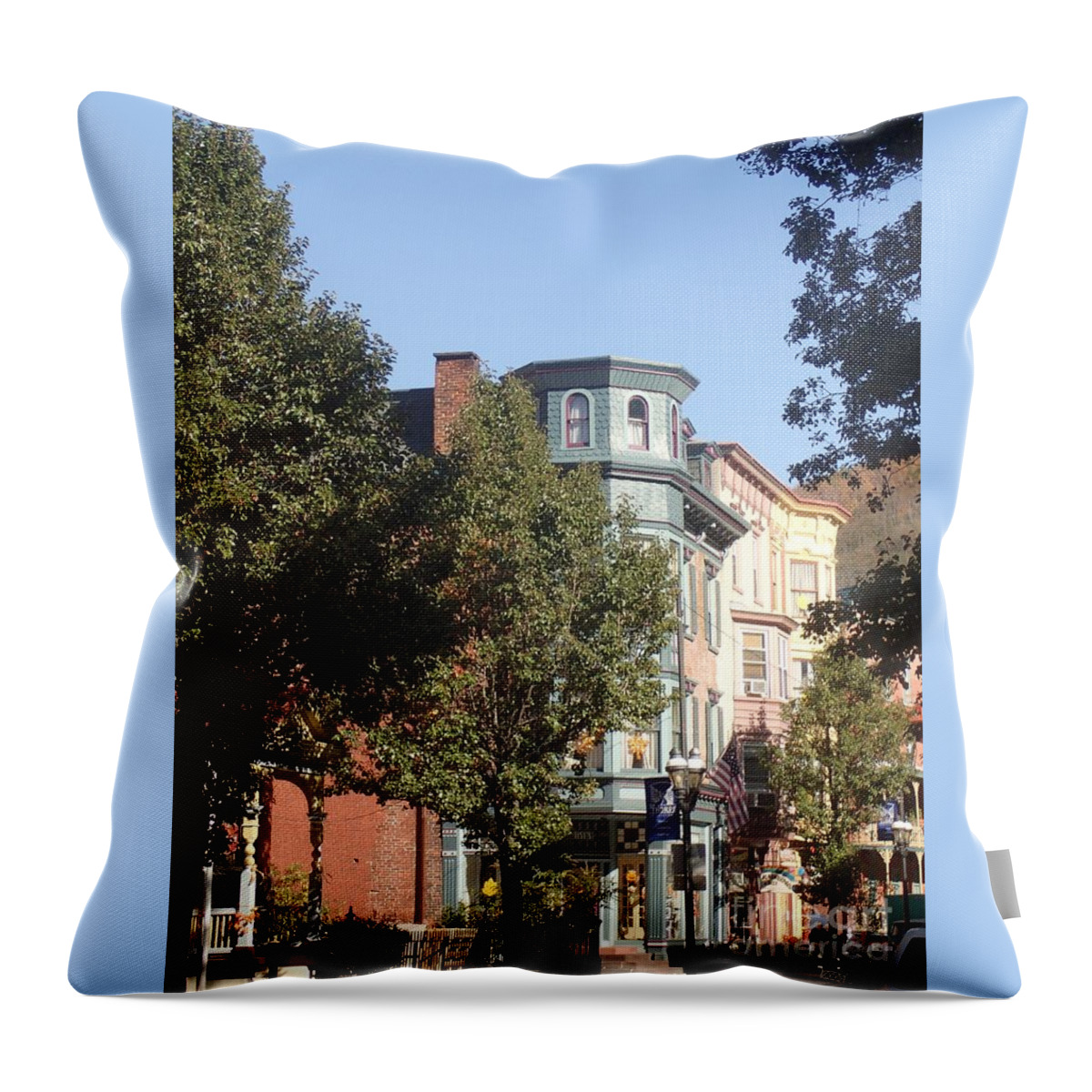 Historical Throw Pillow featuring the photograph PA Americana by Christina Verdgeline