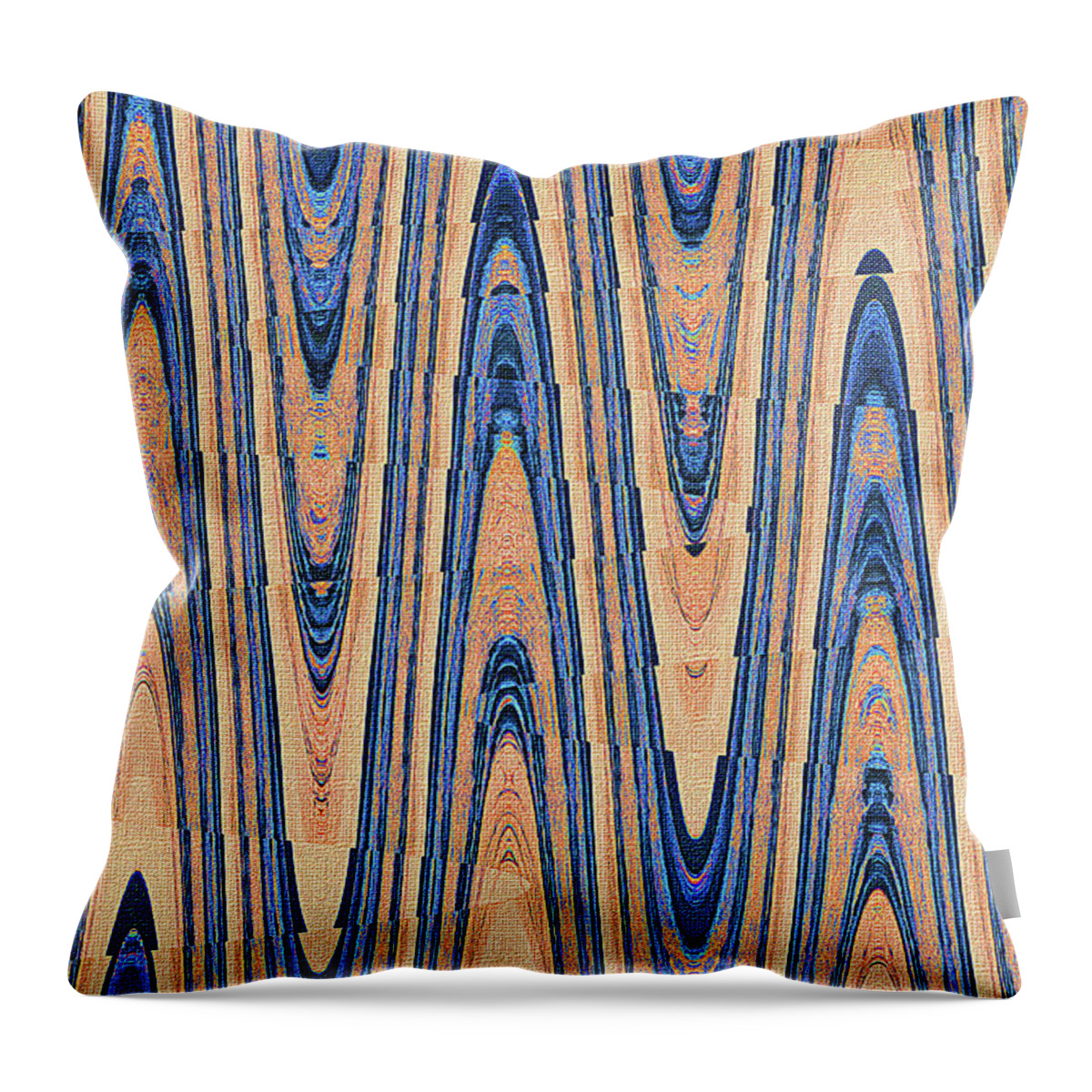 Pacific Ocean Waves Abstract Throw Pillow featuring the digital art Pacific Ocean Waves Abstract by Tom Janca