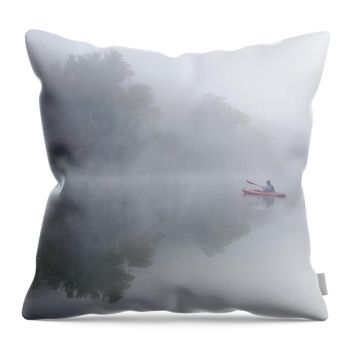 2015 Throw Pillow featuring the photograph Paddling in the White by Robert Charity
