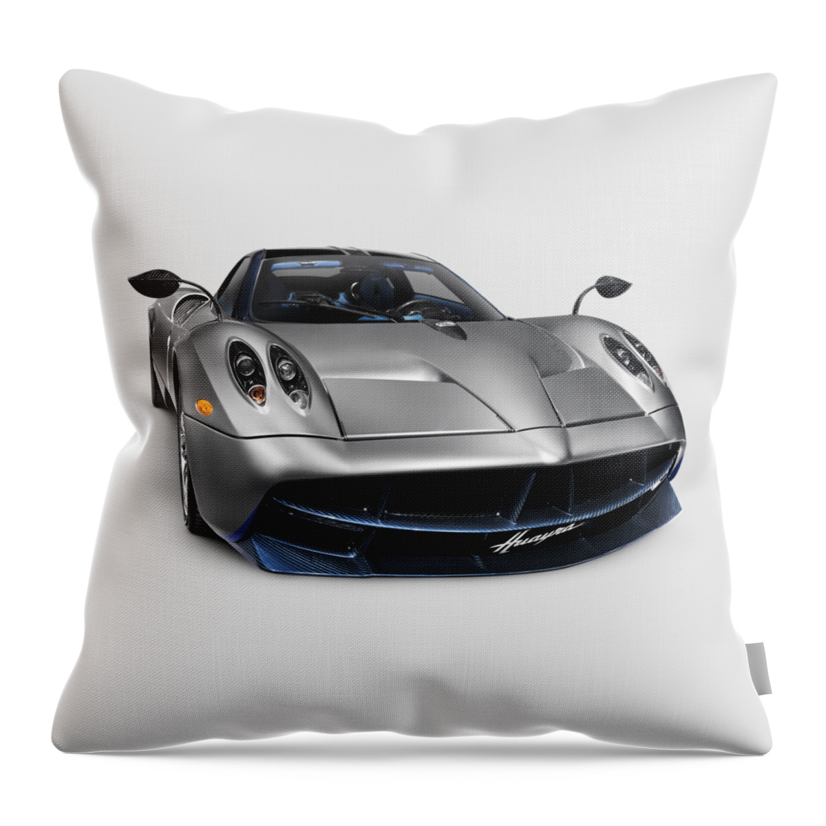 Pagani Throw Pillow featuring the photograph Pagani Huayra exotic sports car by Maxim Images Exquisite Prints