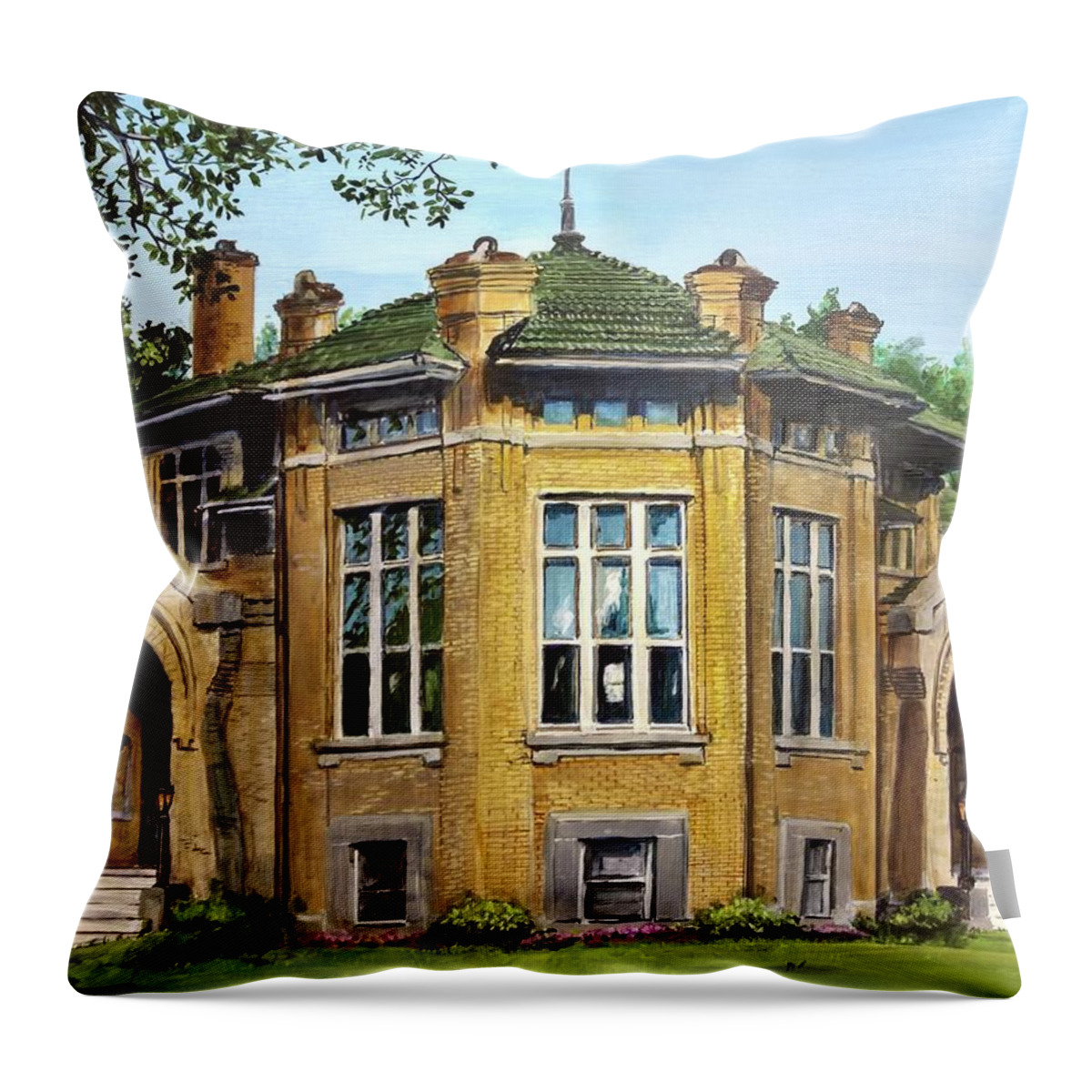 Harvey Illinois Throw Pillow featuring the painting Page 45 by William Brody