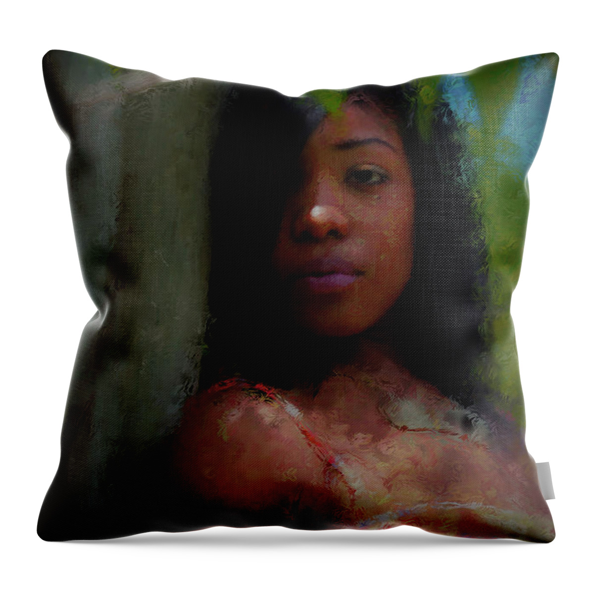 Painted Throw Pillow featuring the photograph Painted Between The Branches by JB Thomas