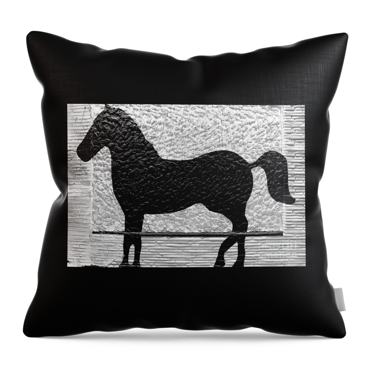 Asbury Park Throw Pillow featuring the photograph Painted Black - Stone Pony by Colleen Kammerer