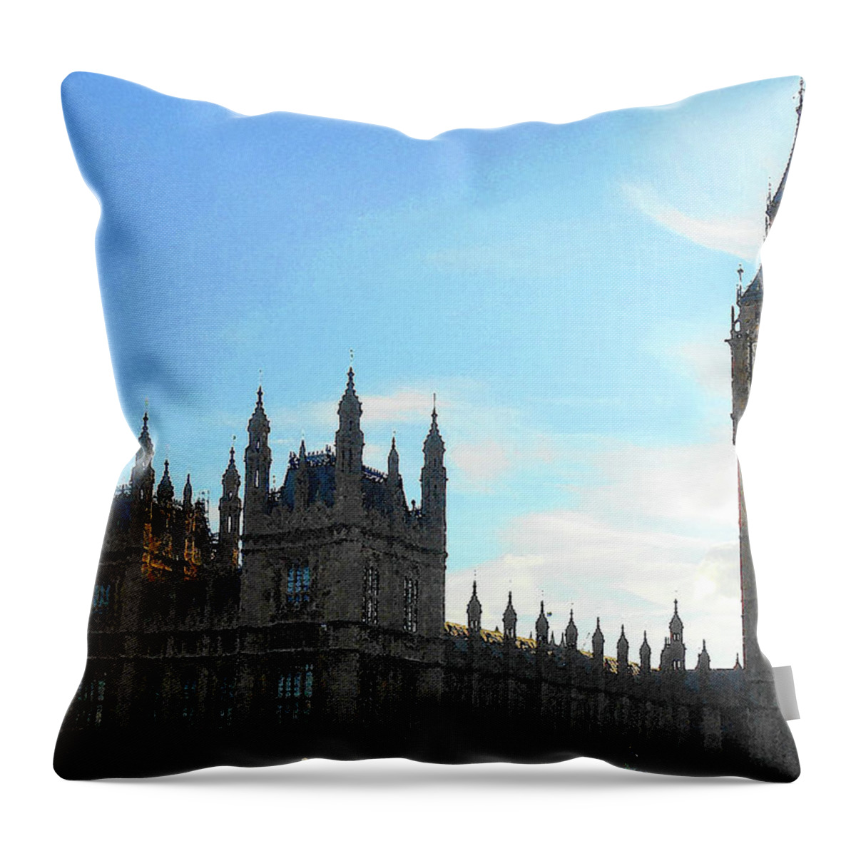 London Throw Pillow featuring the photograph Palace of Westminster And Big Ben by Irina Sztukowski