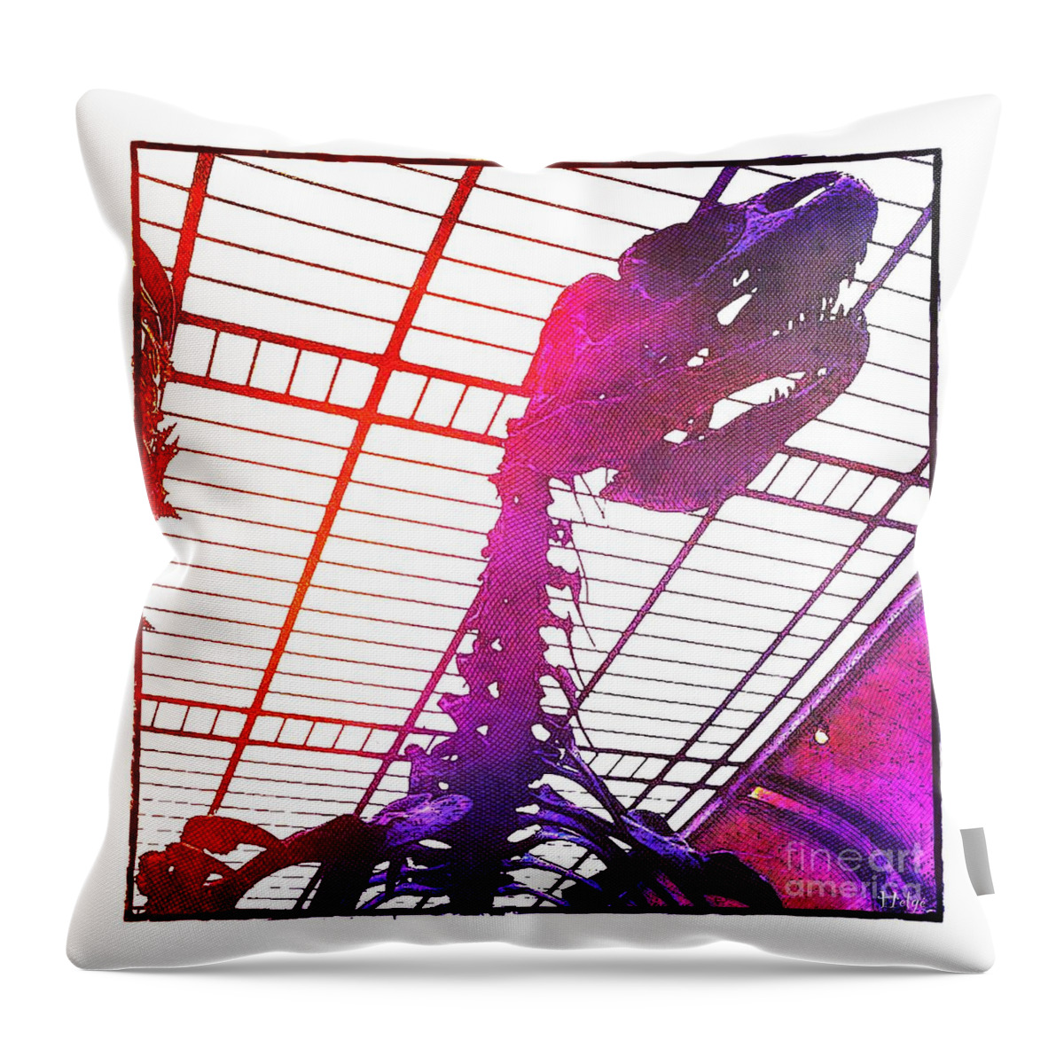 Tyrannosaurus Throw Pillow featuring the photograph Paleo Rex by HELGE Art Gallery